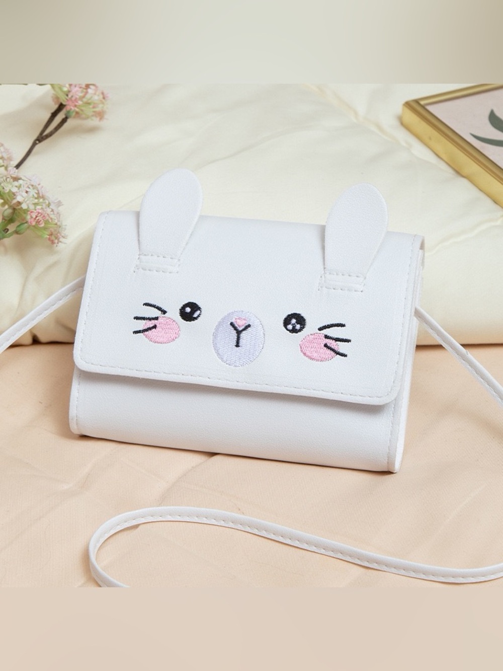 White Cute Bunny Crossbody Bag for Women